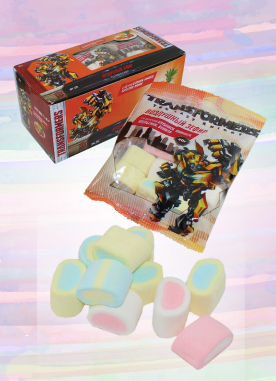 Воздушный зефир «Transformers» со вкусами клубники, ананаса, апельсина, ванили